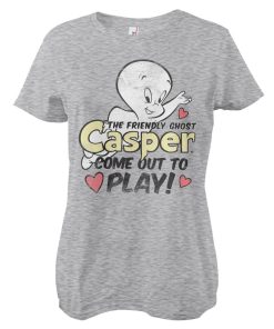 Kvinna Shirtstore | Casper - Come Out And Play Girly Tee Heathergrey