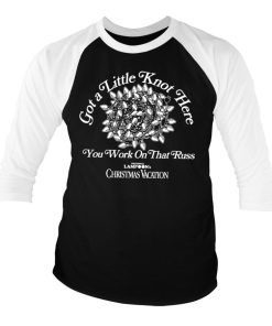 Mann Shirtstore | Got A Little Knot Here Baseball 3/4 Sleeve Tee White-Black