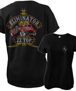 Kvinna Shirtstore | Zz Top - Pinstripe Eliminator 83 Girly Tee Black