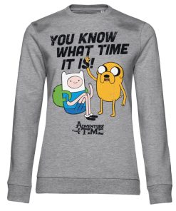 Kvinna Shirtstore | It'S Adventure Time Girly Sweatshirt Heathergrey