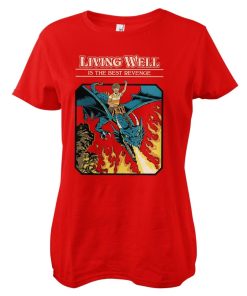 Kvinna Shirtstore | Living Well Is The Best Revenge Girly Tee Red