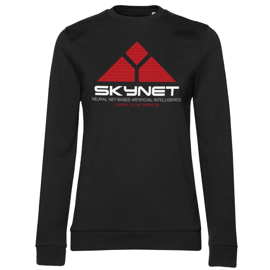 Kvinna Shirtstore | The Terminator - Skynet Girly Sweatshirt Black