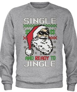 Mann Shirtstore | Single And Ready To Jingle Sweatshirt Heather-Grey