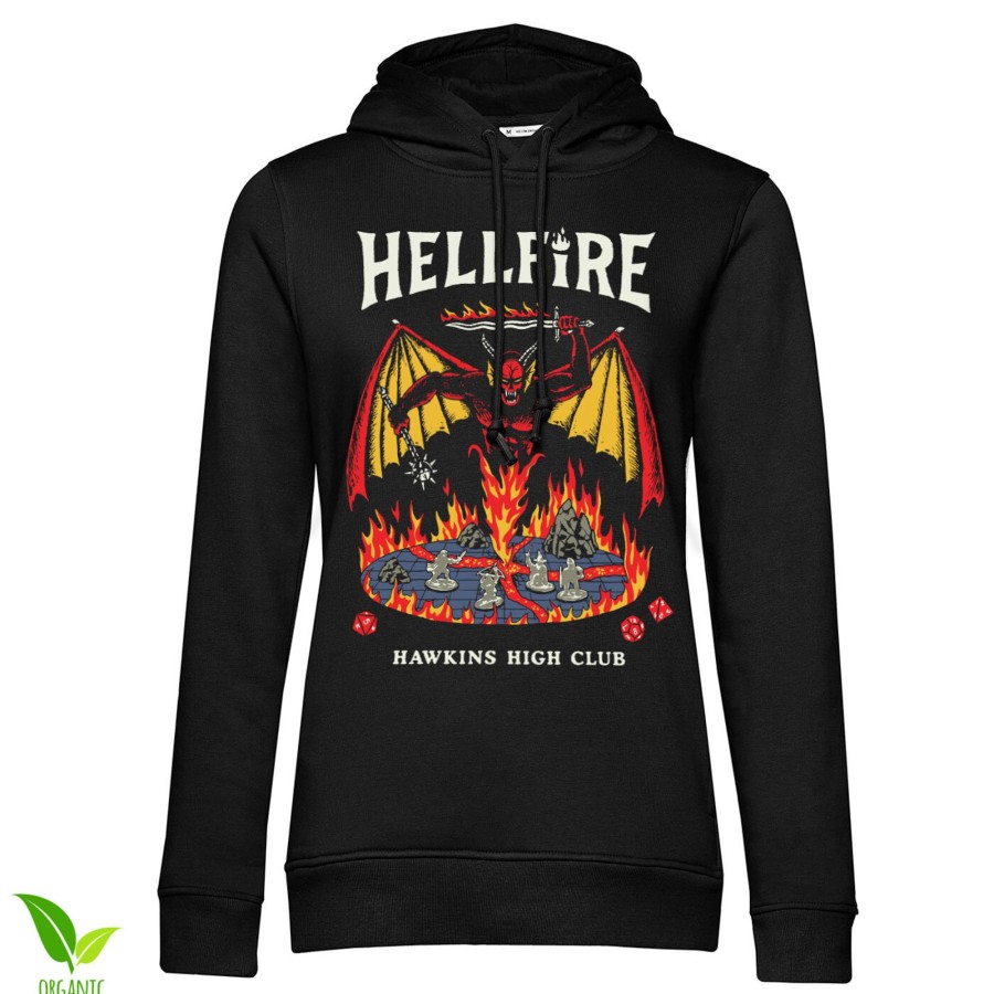 Kvinna Shirtstore | Hellfire Hawkins High Club Girls Hoodie Black