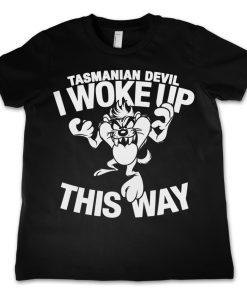 Barn Shirtstore | Tasmanian Devil - I Woke Up This Way Kids T-Shirt Black