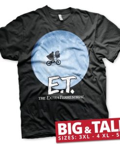 Mann Shirtstore | E.T. Bike In The Moon Big & Tall T-Shirt Black