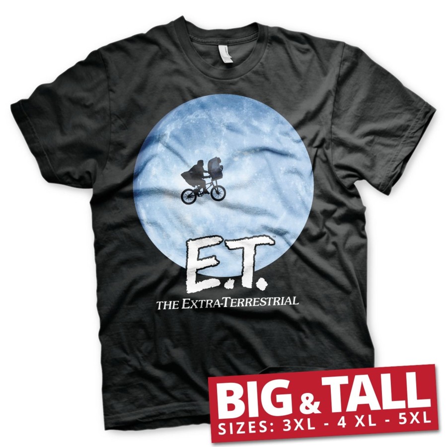 Mann Shirtstore | E.T. Bike In The Moon Big & Tall T-Shirt Black