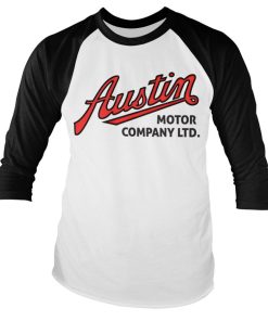 Mann Shirtstore | Austin Motor Company Baseball Long Sleeve Tee White-Black