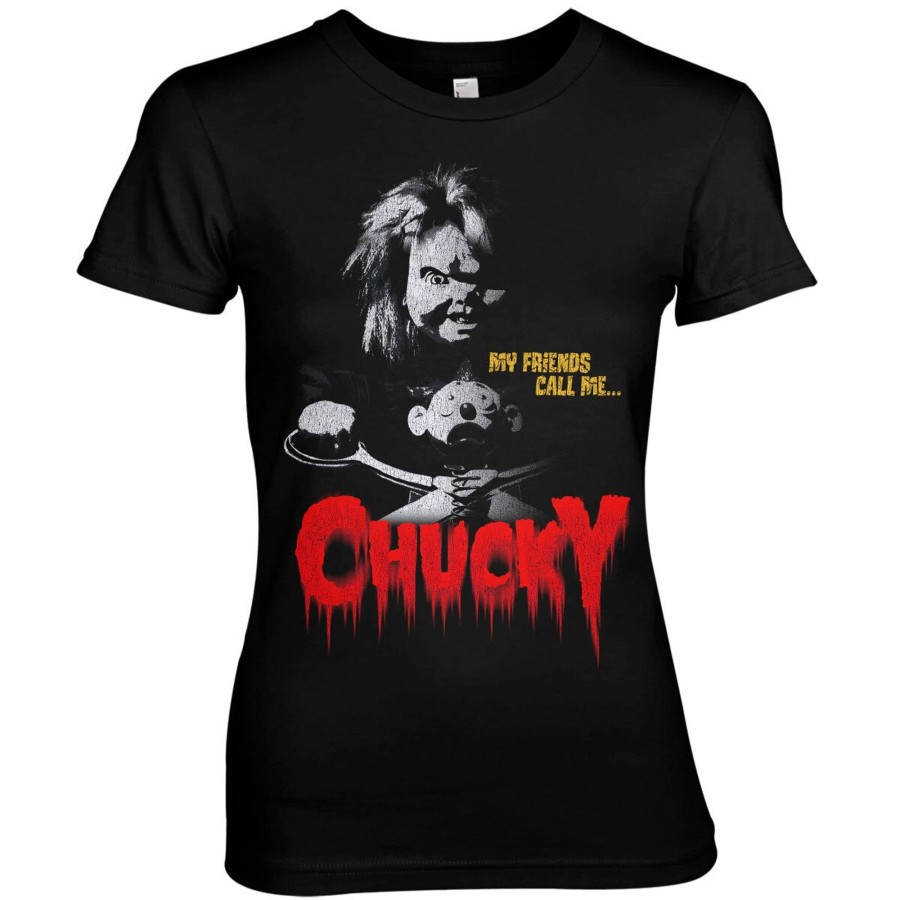 Kvinna Shirtstore | Call Me Chucky Girly Tee Black