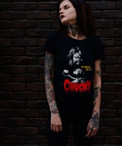 Kvinna Shirtstore | Call Me Chucky Girly Tee Black