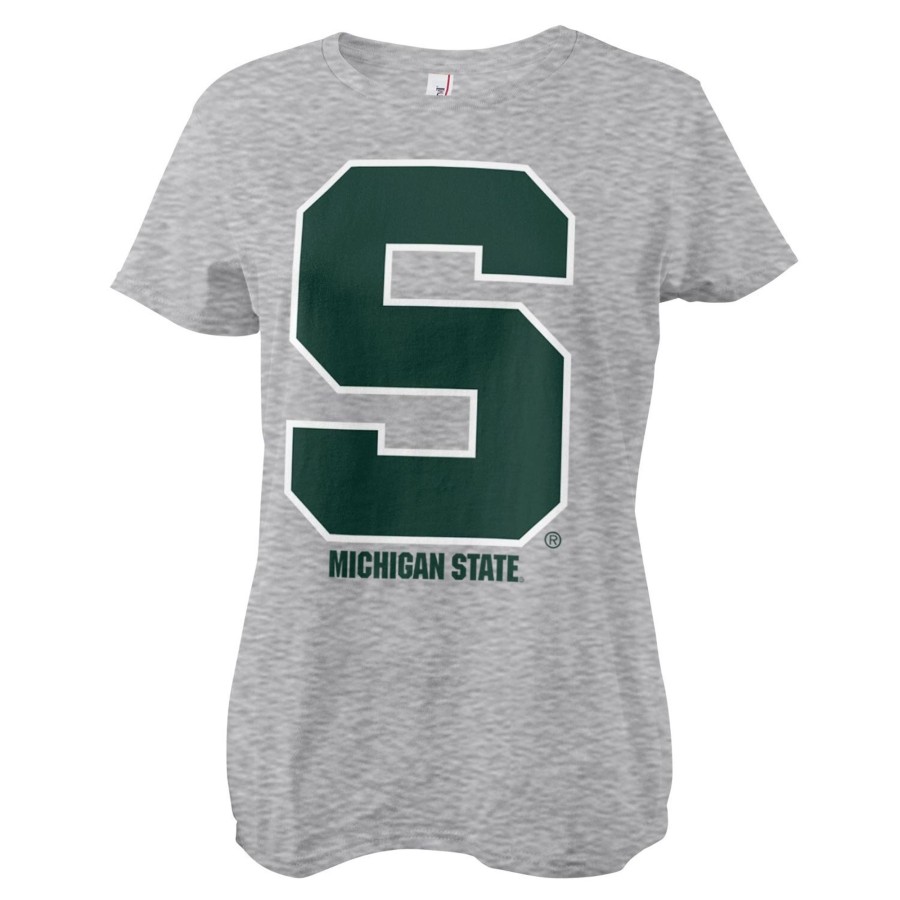 Kvinna Shirtstore | Michigan State S-Mark Girly Tee Heathergrey