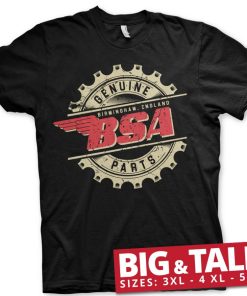 Mann Shirtstore | B.S.A. Genuine Parts Big & Tall T-Shirt Black