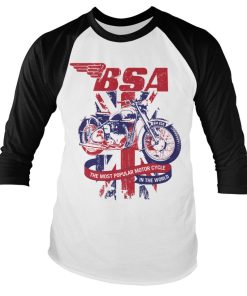 Mann Shirtstore | B.S.A. Union Jack Baseball Long Sleeve Tee Whiteblack