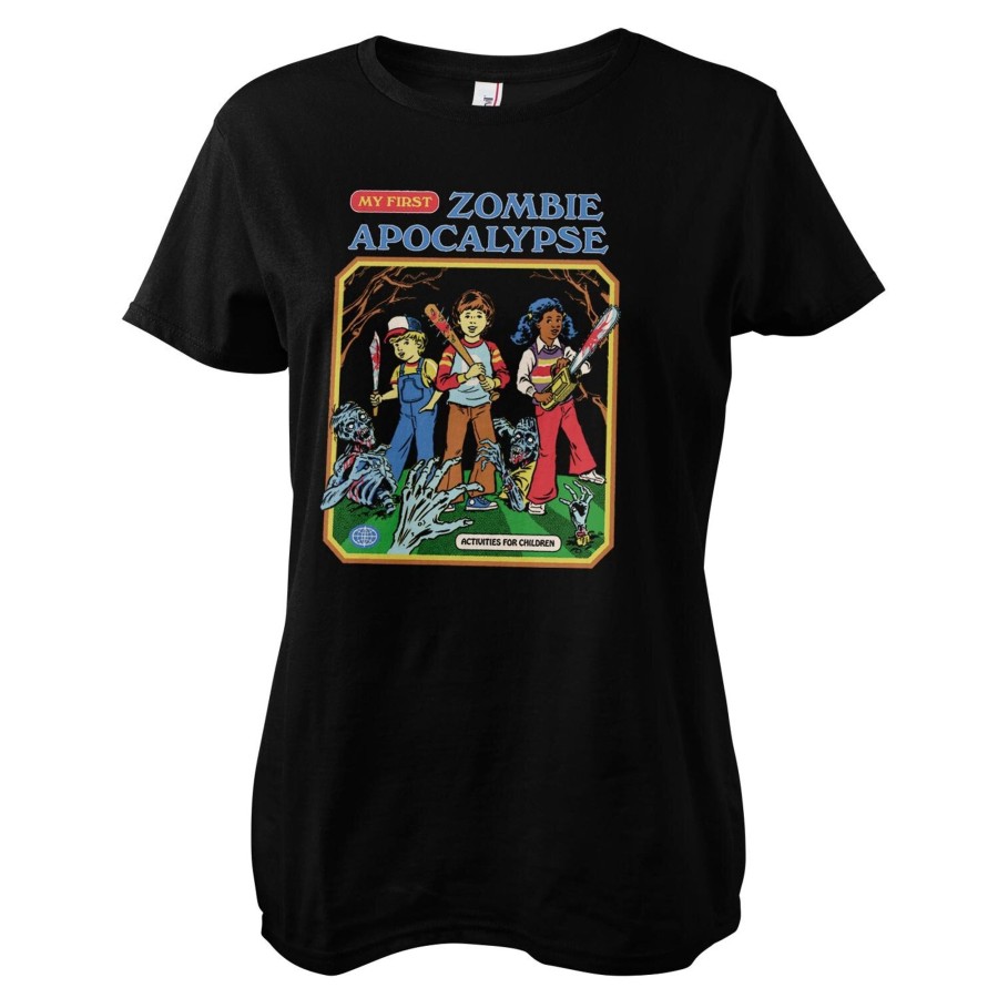 Kvinna Shirtstore | My First Zombie Apocalypse Girly Tee Black