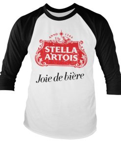 Mann Shirtstore | Stella Artois Joie De Biere Baseball Long Sleeve Tee White-Black