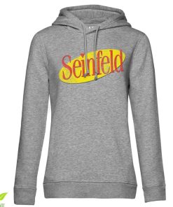 Kvinna Shirtstore | Seinfeld Washed Logo Girls Hoodie Heathergrey