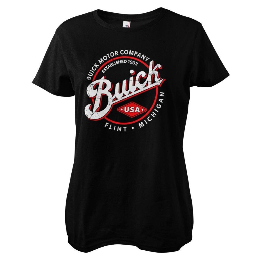 Kvinna Shirtstore | Buick Motor Company Girly Tee Black