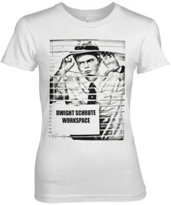 Kvinna Shirtstore | Dwight Schrute Workspace Girly Tee White