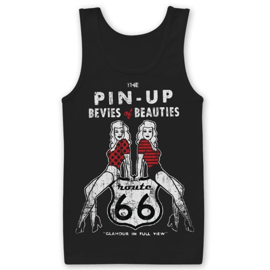 Mann Shirtstore | Route 66 Pin-Ups Tank Top Black