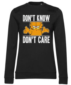 Kvinna Shirtstore | Garfield Don'T Know - Don'T Care Girly Sweatshirt Black