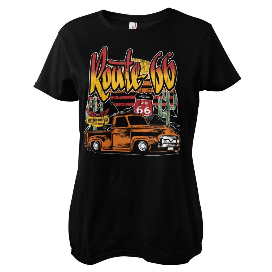 Kvinna Shirtstore | Route 66 - Arizona Pick-Up Girly Tee Black